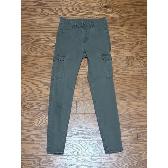 H&M Divided Women's Olive Green Skinny Cargo Pants, Size 10 - Picture 1 of 5